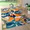 World Rug Gallery Distressed Geometric Bohemian Textured Flat Weave Indoor/Outdoor Area Rug 2'x3' Natural 8017MULTI8X10 - alternate 1